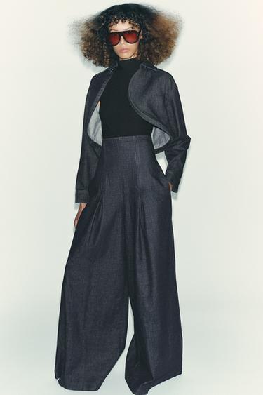 CHAQUETA BOLERO DENIM ZW COLLECTION - Azul de Zara