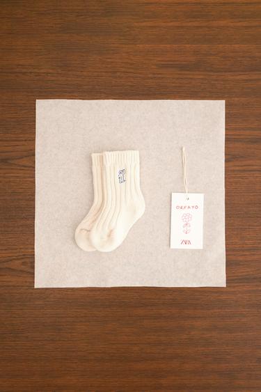 Zara ZARA TIMELESS - ORFAYO © KNIT SOCKS - Ecru