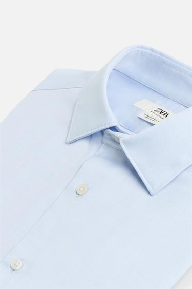 SLIM FIT SHIRT - Sky blue by Zara - Image 8