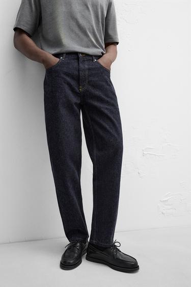 BRUSHED STRAIGHT-LEG JEANS - Blue by Zara - Image 5