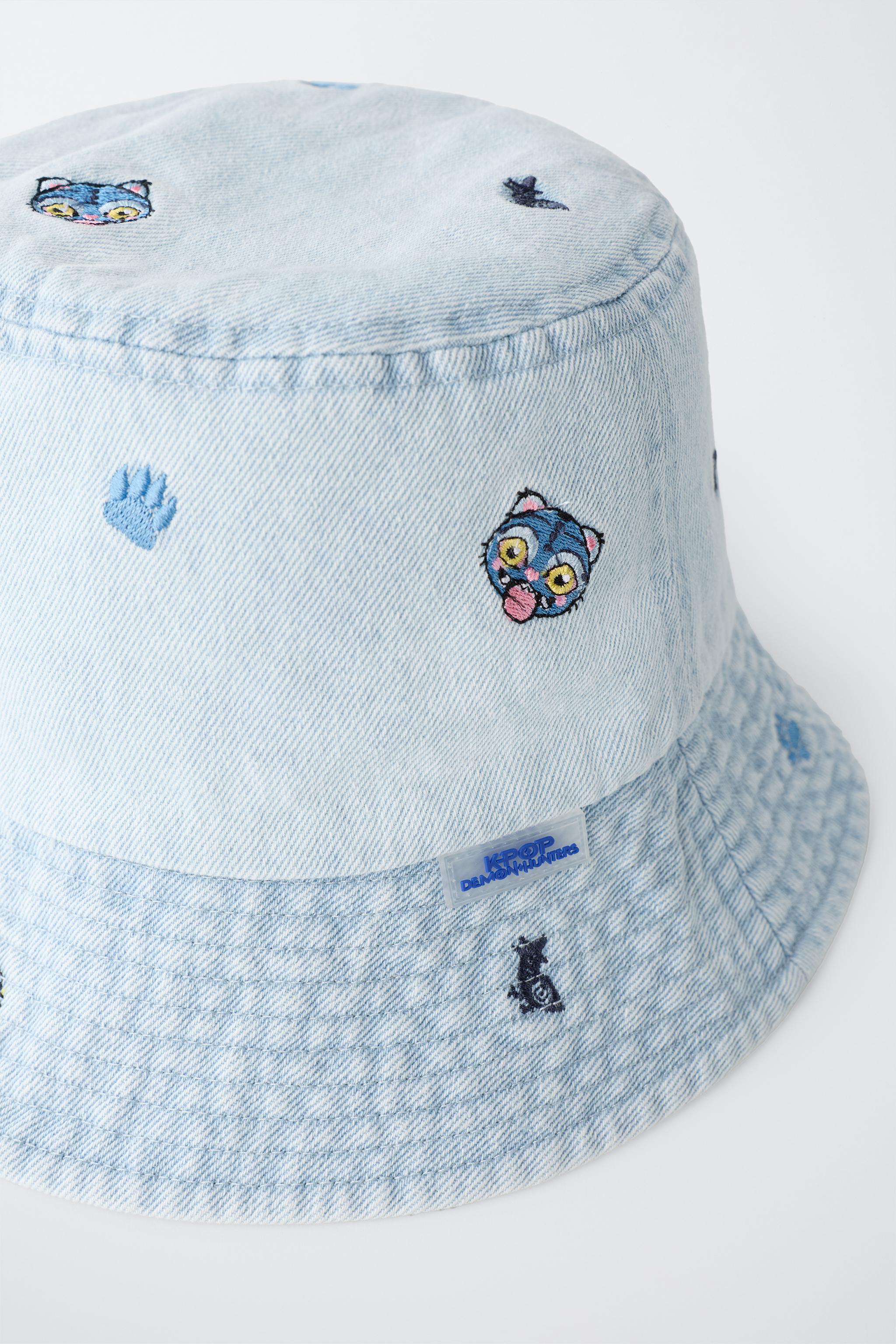 Детские головные уборы Zara KPOP DEMON HUNTERS™ NETFLIX © DENIM BUCKET HAT — фото 2