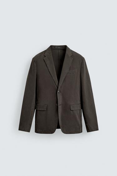 BLAZER TRAJE EFECTO LAVADO - Gris topo de Zara