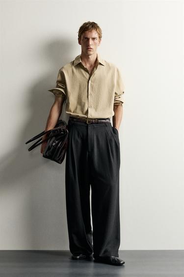 RELAXED-WIDE-FIT-HOSE MIT ZIERFALTEN - Schwarz von Zara - Bild 0