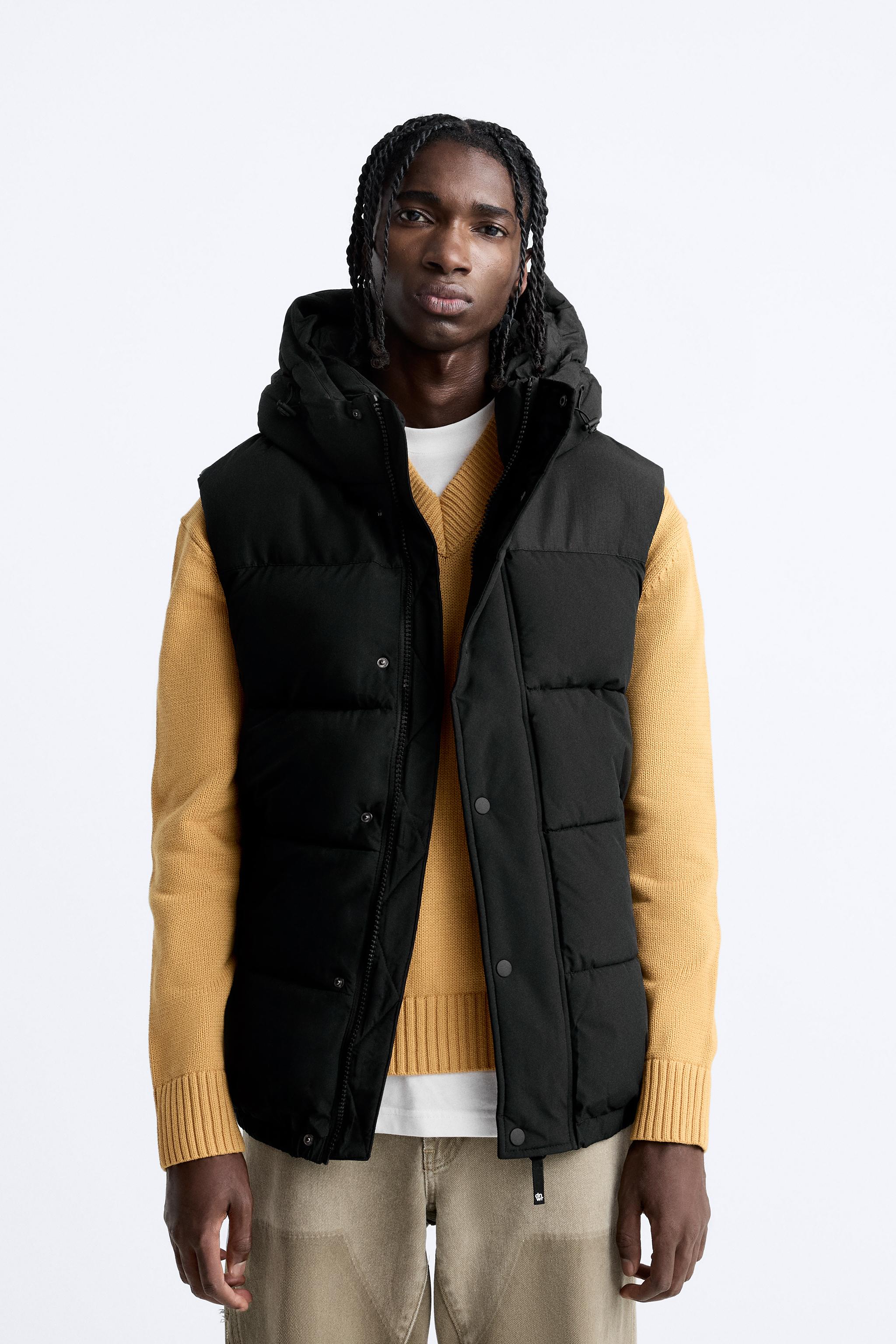 HOODED PUFFER VEST Black ZARA United States