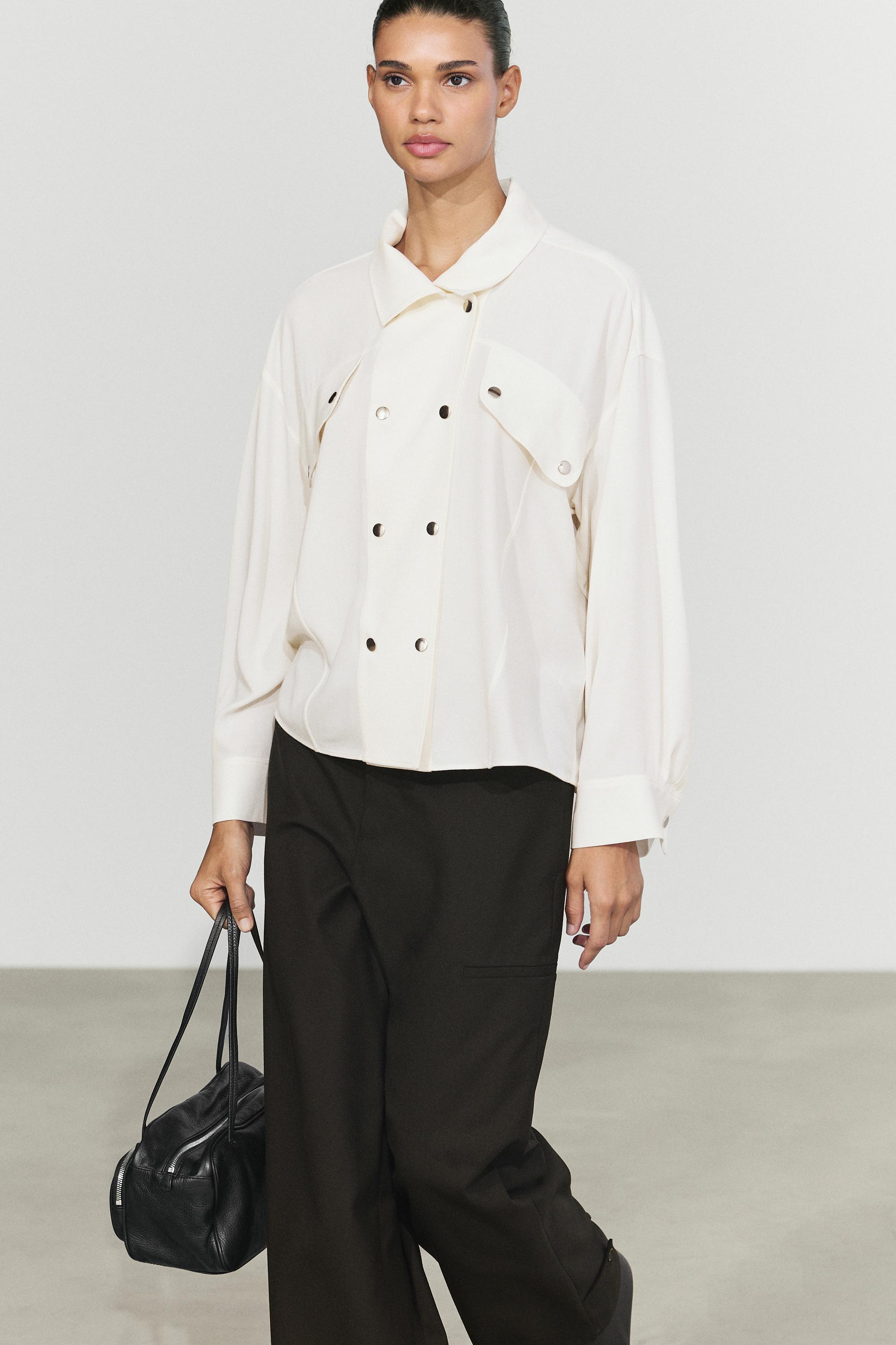 Chemise fluide, détail boutonnage
