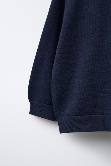 GILET EN MAILLE - Bleu marine de Zara - Image 3