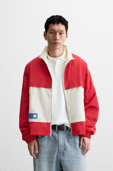 COLOUR BLOCK TECHNICAL JACKET - Bright red by Zara