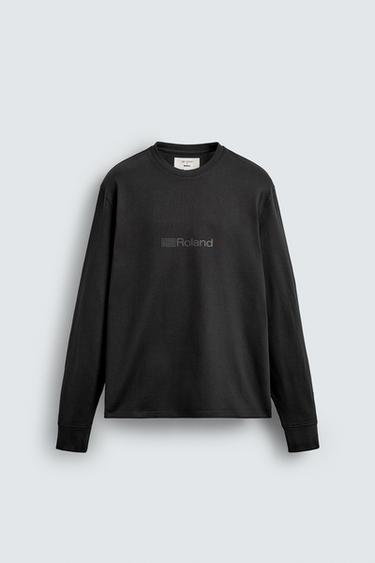 T-SHIRT HEAVYWEIGHT ROLAND CORPORATION © - Noir de Zara - Image 6