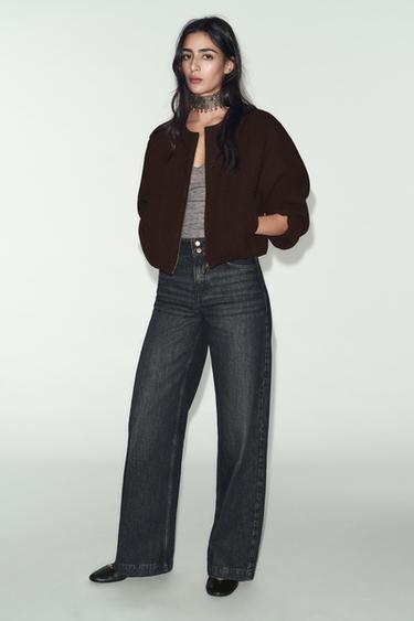 Zara SOFT BOMBER JACKET - Brown - Image 0