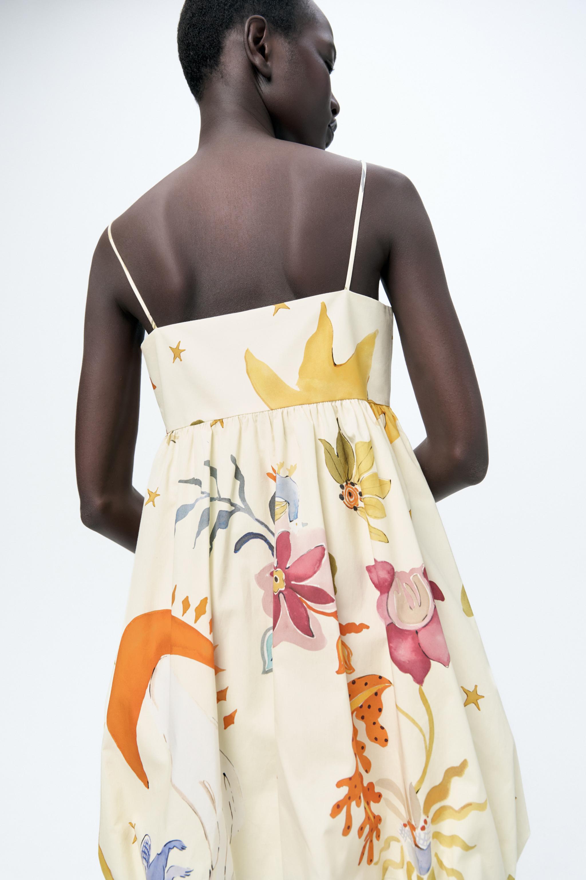 VOLUMINOUS PRINTED DRESS ZW COLLECTION