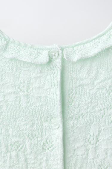 COTTON AND SILK KNIT BODYSUIT - Pastel green by Zara