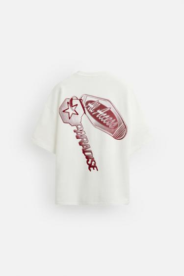 PRINTTIKUVIOINEN T-PAITA - White Zaralta