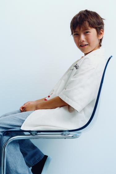 SPLATTER PRINT RELAXED BALLOON JEANS - Light blue by Zara