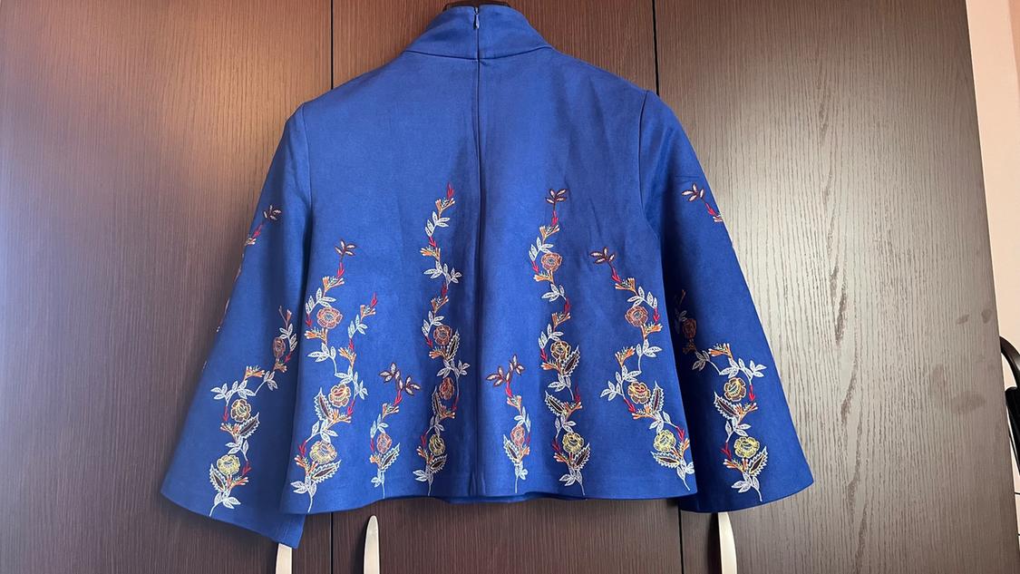 EMBROIDERED FAUX SUEDE TOP - Image 4