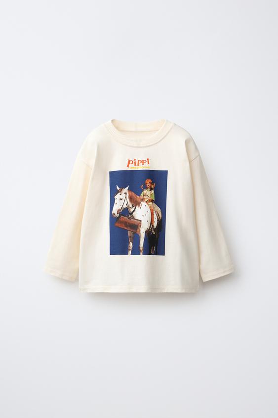 PIPPI LONGSTOCKING PRINT T-SHIRT © ASTRID LINDGREN COMPANY - White by Zara - Image 0