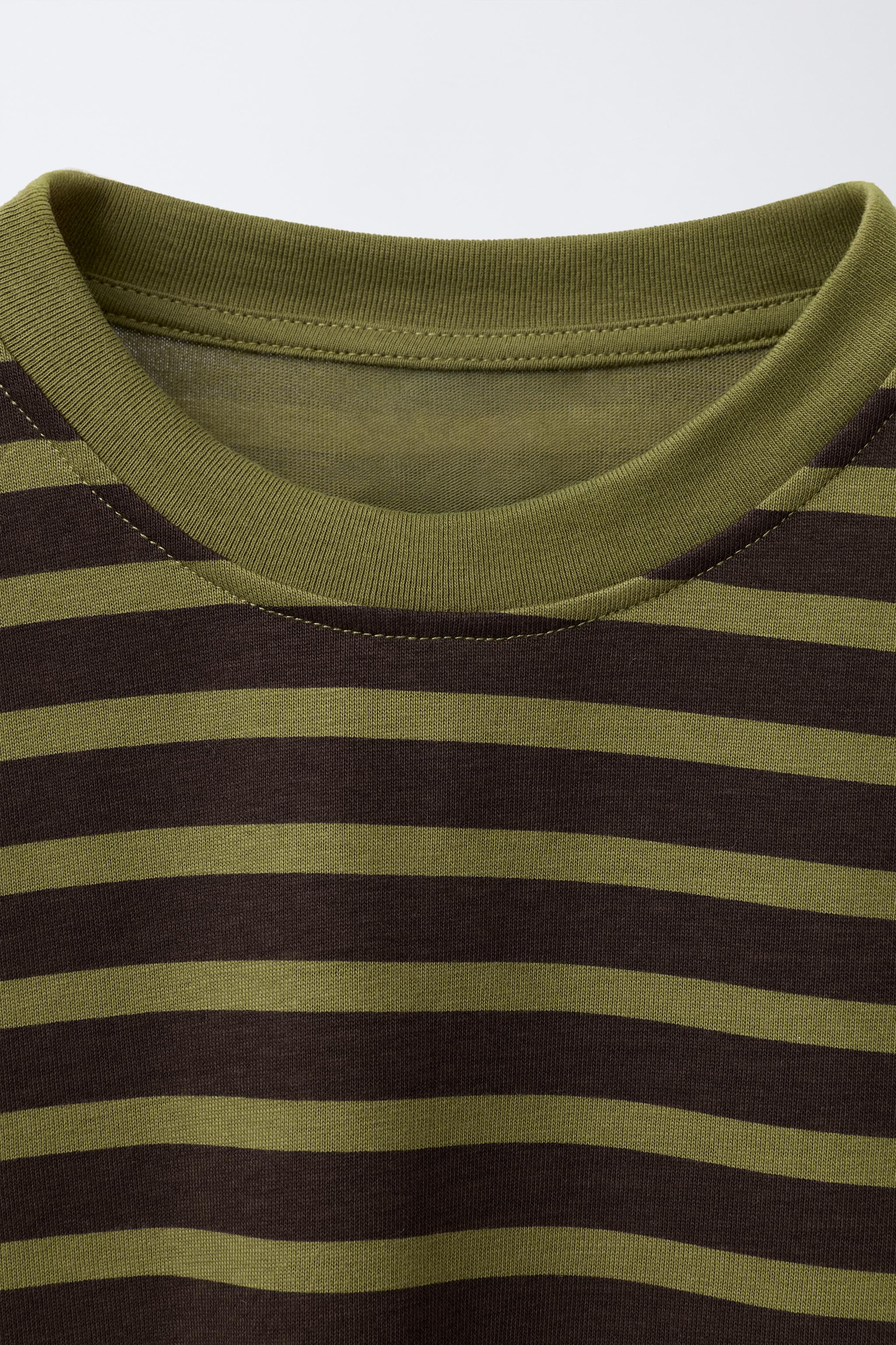 STRIPED PRINT T-SHIRT - Red | ZARA United States