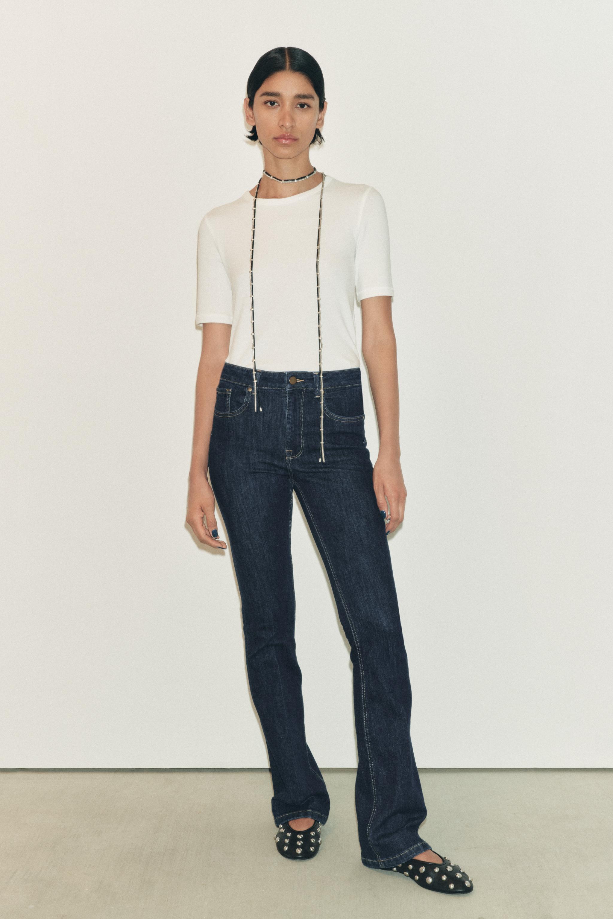 ZW COLLECTION BOOTCUT CONTOUR ミッドライズ デニムパンツ - ブルー | ZARA Japan / 日本