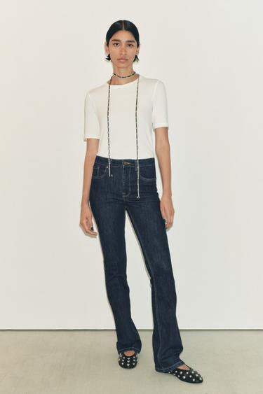 JEANS ZW COLLECTION BOOTCUT TIRO MEDIO CONTOUR - Azul de Zara