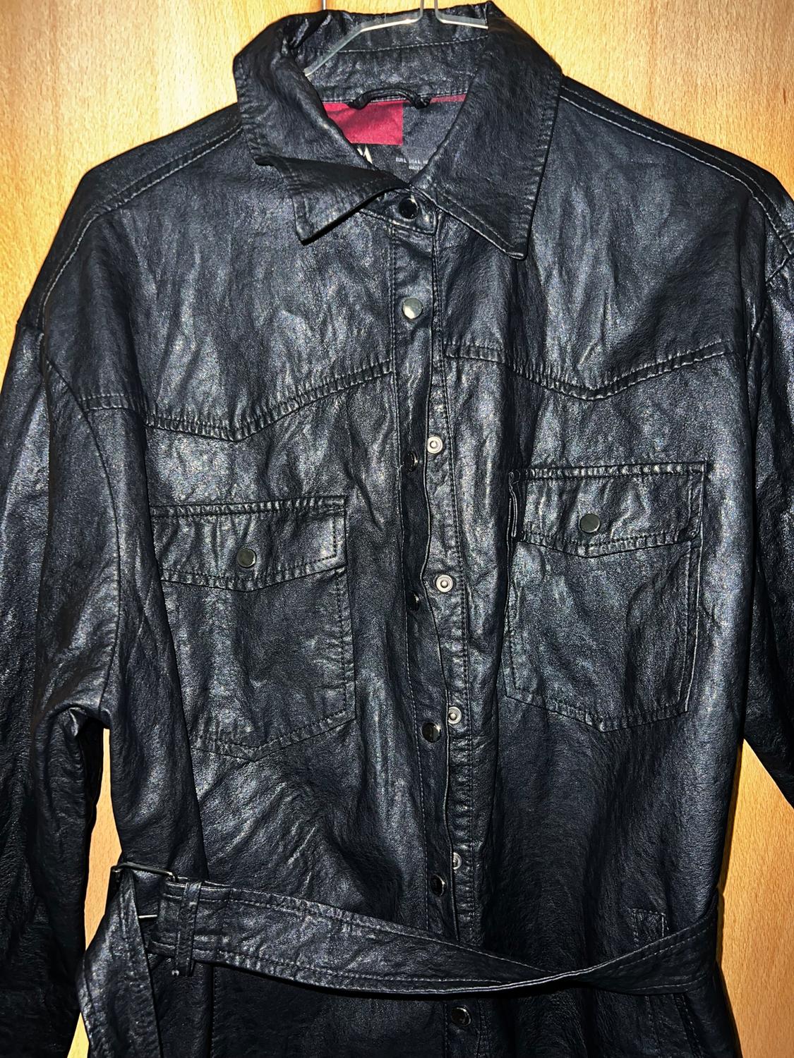FAUX LEATHER OVERSHIRT - Image 2