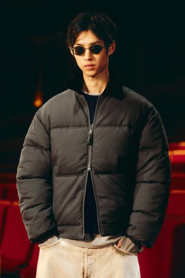 RELAXED FIT PADDED JACKET - Grey by Zara