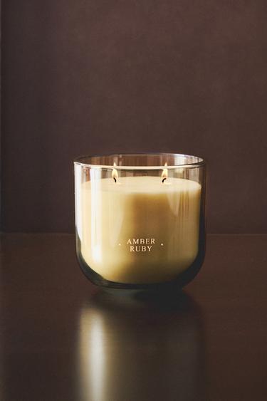 (400 G) AMBER RUBY SCENTED CANDLE - Grey / Blue by Zara - Image 5