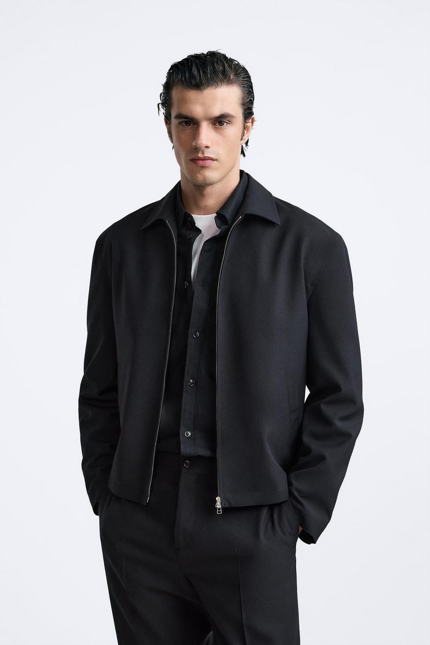 ウールブレンド ジャケット - ネイビーブルー | ZARA Japan / 日本 