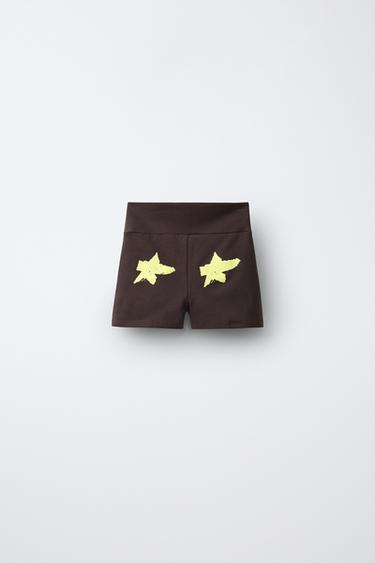 PUKAS SURF CROPPED LEGGINGS - Brown by Zara - Image 1