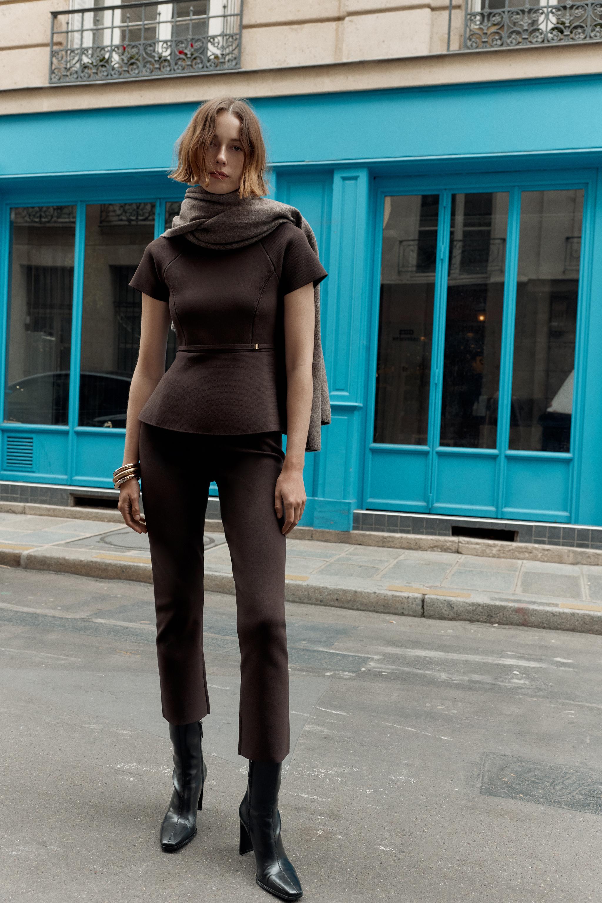 STRAIGHT LEG KNIT PANTS