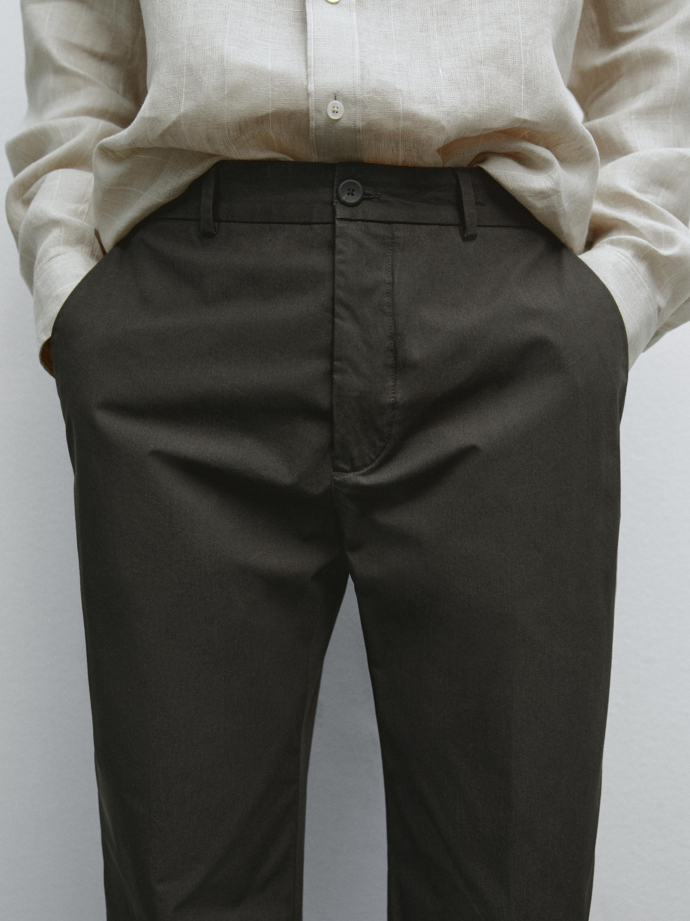 Semi-jogger fit trousers