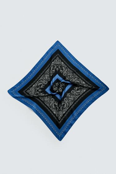 BANDANA MIT PAISLEY-MUSTER - Bläulich von Zara