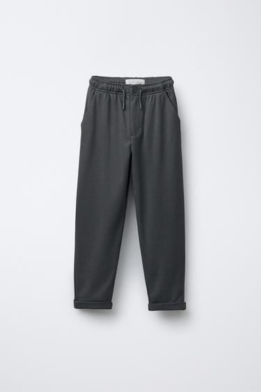COMFORT FIT TROUSERS WITH ELASTIC WAIST - Grey by Zara - Image 0