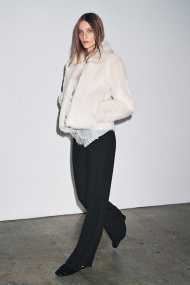 ZW COLLECTION HIGH-WAIST ZIP TROUSERS - Black by Zara