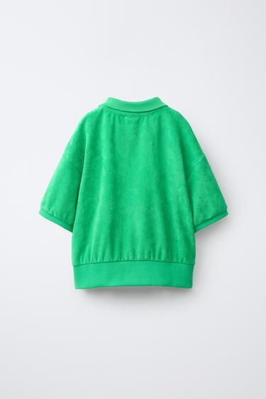ENSEMBLE POLO ET BERMUDA EFFET SERVIETTE - Vert de Zara - Image 2