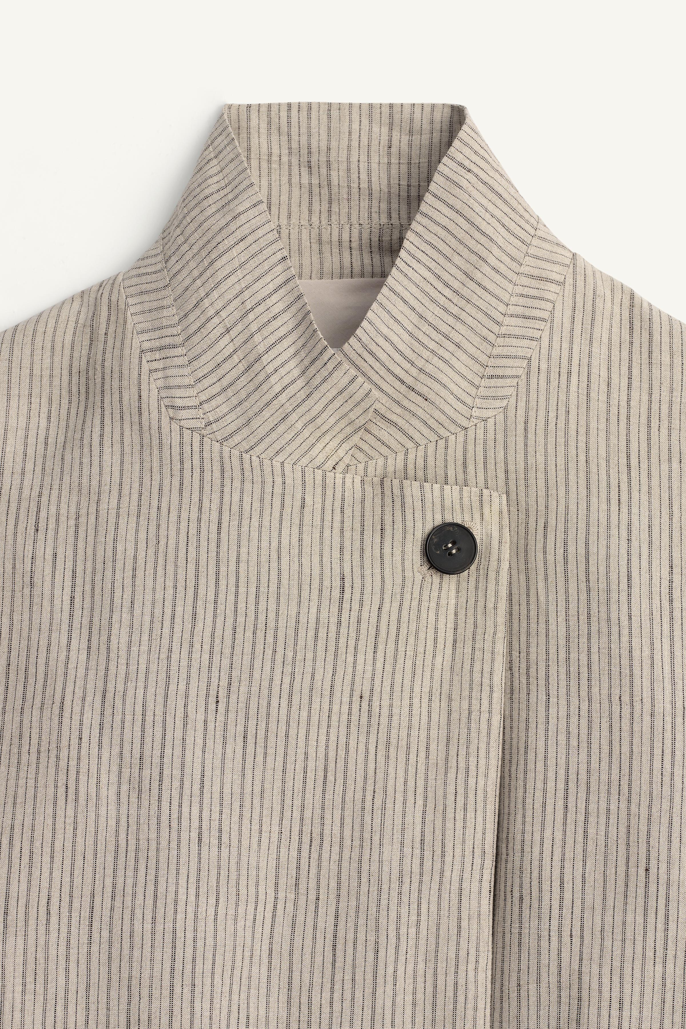 VESTE À RAYURES EN LIN ÉDITION LIMITÉE
