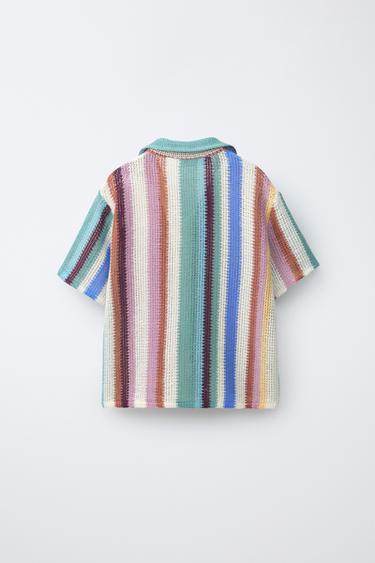 CHEMISE CROCHET À RAYURES - rayures de Zara - Image 1
