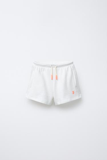 JERSEY-BERMUDASHORTS MIT STICKEREI - Weiß von Zara - Bild 0