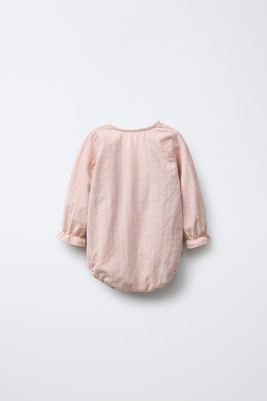 EMBROIDERED LACE JUMPSUIT - Dusty pink by Zara - Image 1