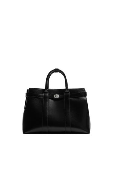 HANDBAG WITH BELT DETAIL - Black by Zara