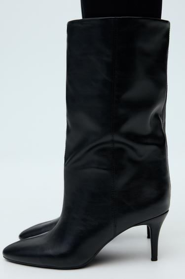 BOTTES EFFET FROISSÉ - Noir de Zara - Image 1