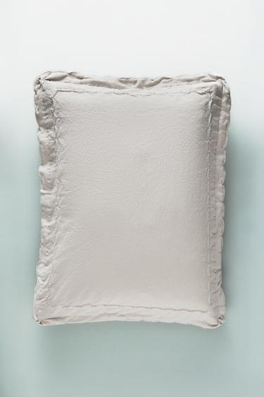 CHILDREN'S CUSHION COVER WITH SCALLOPED EDGE - رمادي الخاص بـ Zara