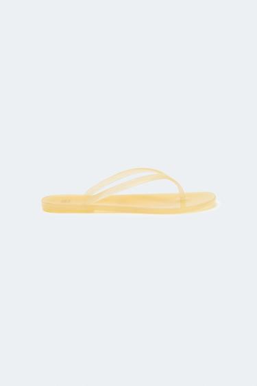 LIMITED EDITION JELLY FLAT SANDALS - Vanilla Yellow by Zara - Image 5