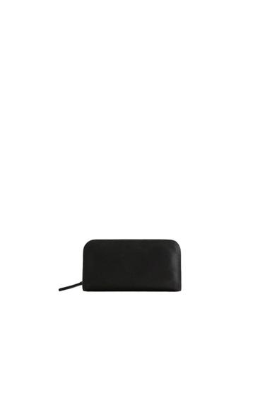 PORTEFEUILLE EN CUIR - Noir de Zara