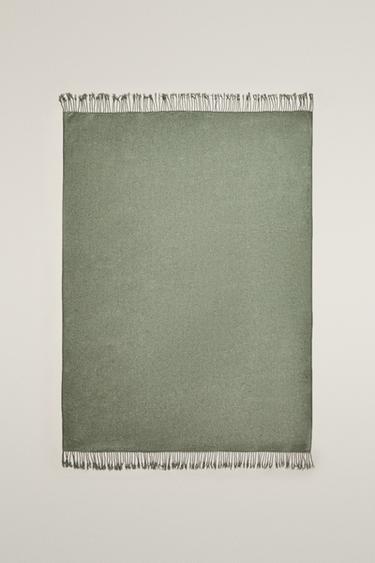 CHENILLE BLANKET — Blue green 2