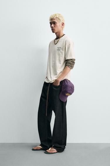 SLOGAN PRINT T-SHIRT - White by Zara - Image 3