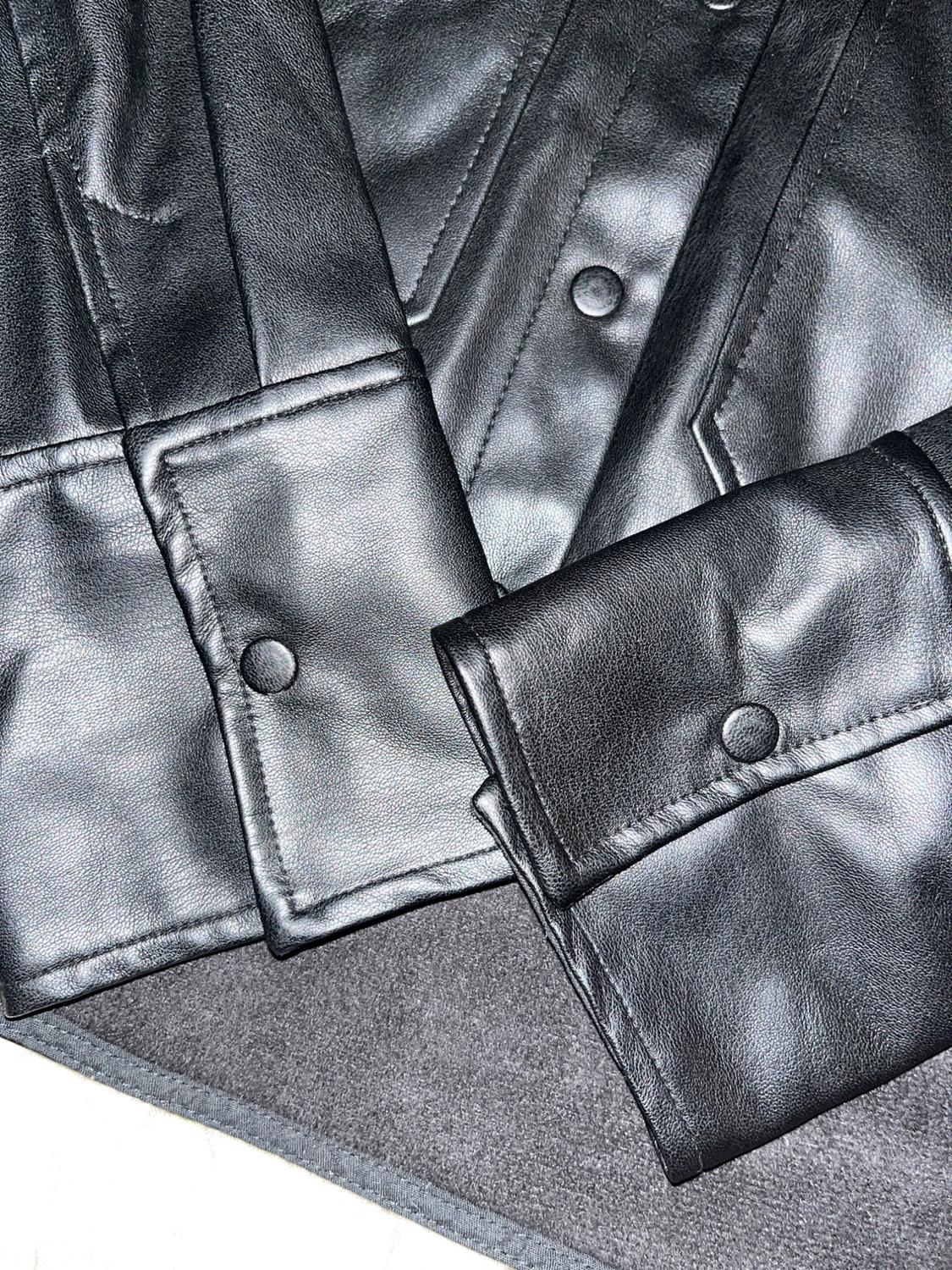 FAUX LEATHER SHIRT WITH POCKETS - Image 6