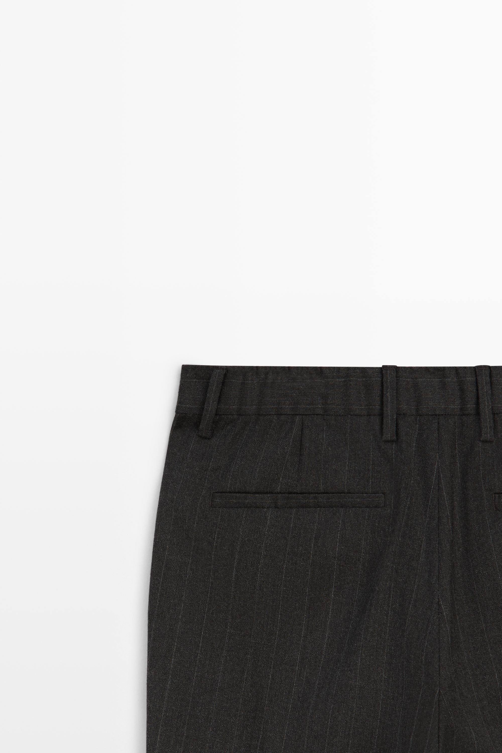100% wool striped pants