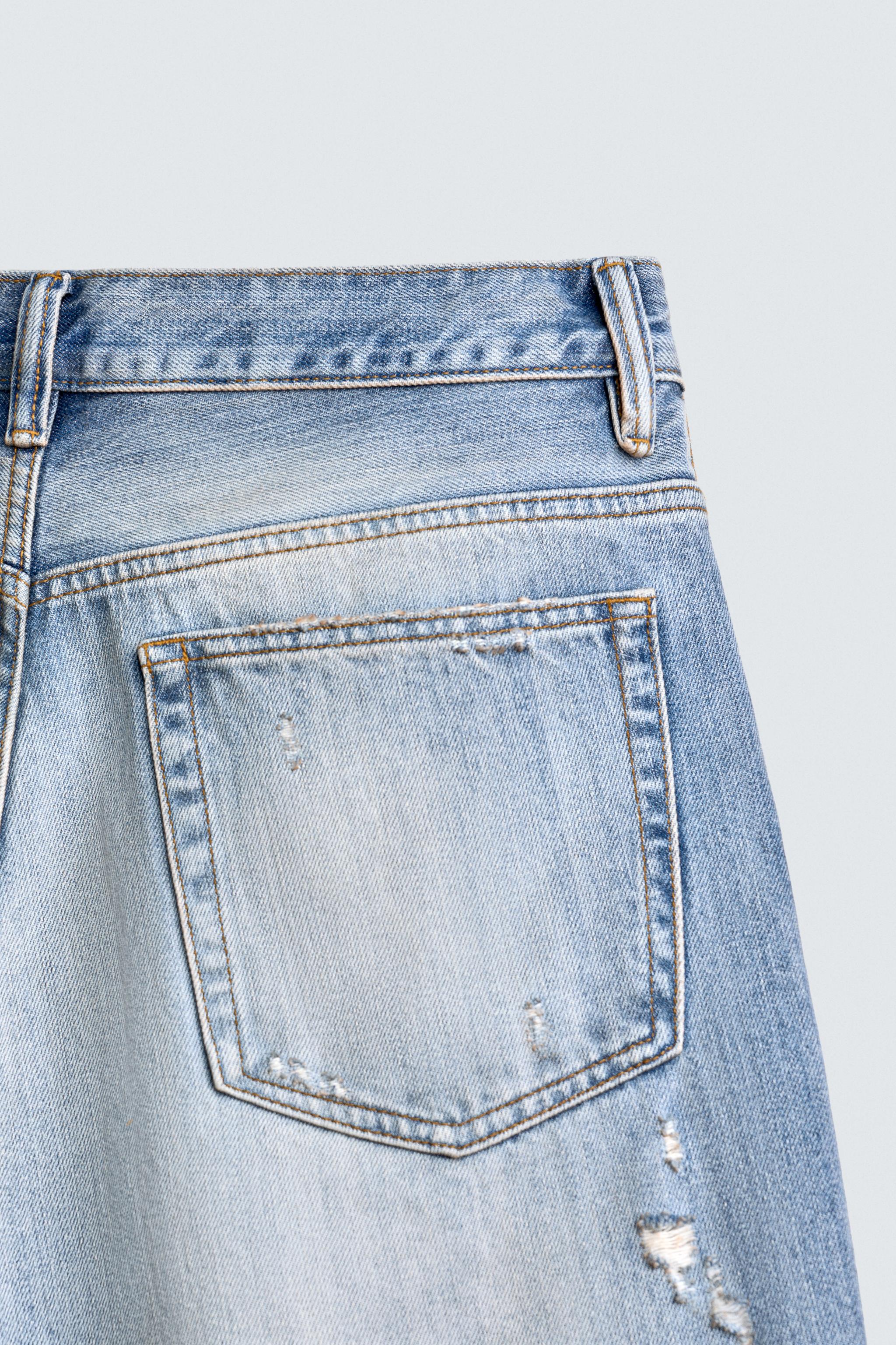 RIPPED BAGGY FIT DENIM SHORTS