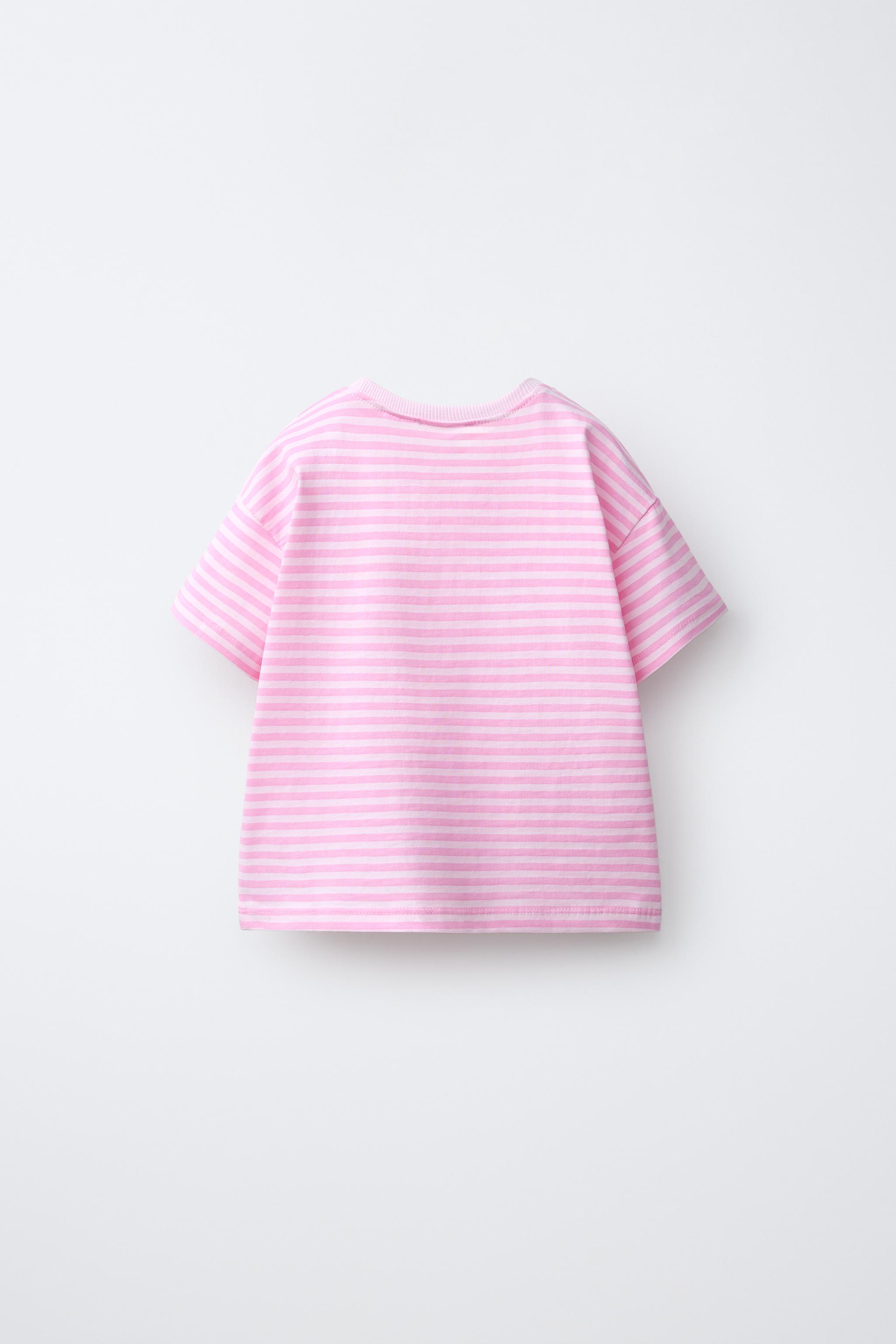 STRIPED T-SHIRT WITH EMBOSSED DETAILS