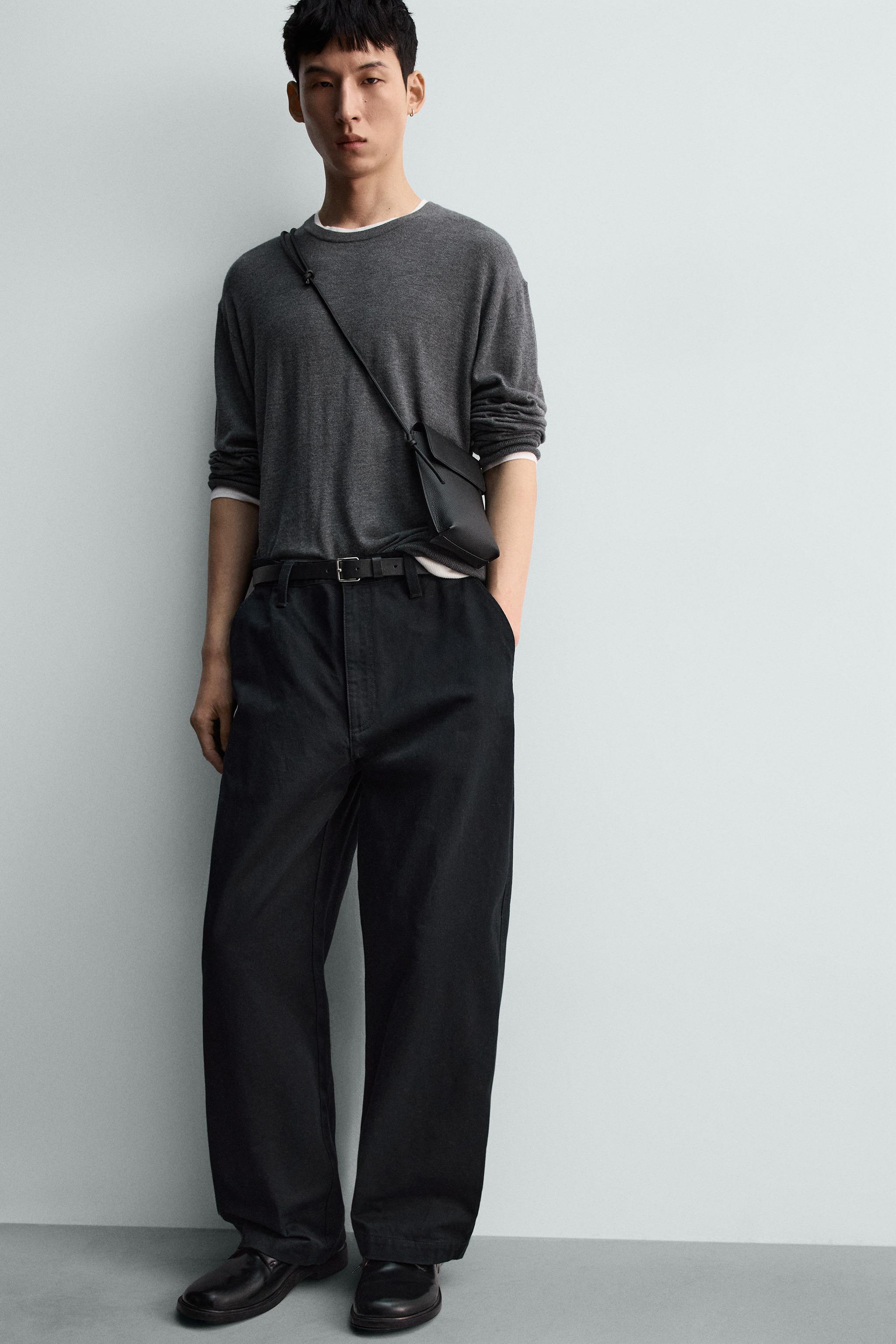 バギーワイドレッグパンツ - ブラック | ZARA Japan / 日本