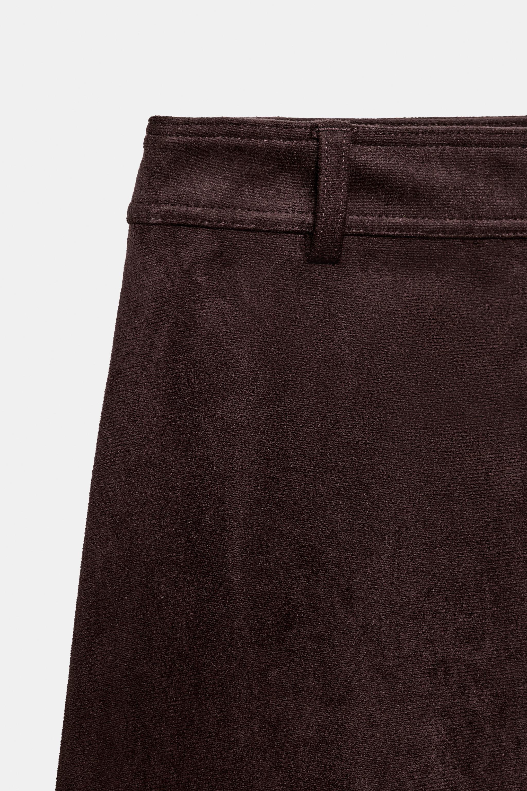 FAUX SUEDE CAPE SKIRT